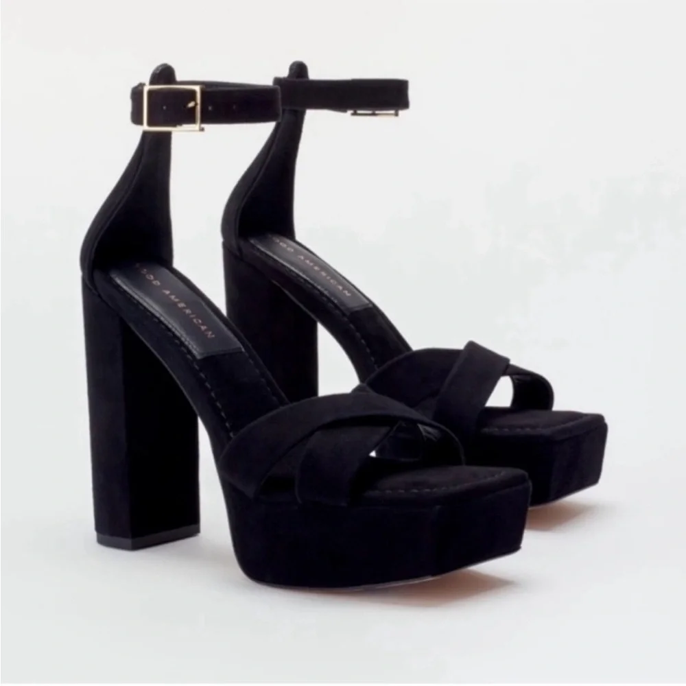 Good American Black Platform Heel 8.5 - Picture 7 of 13